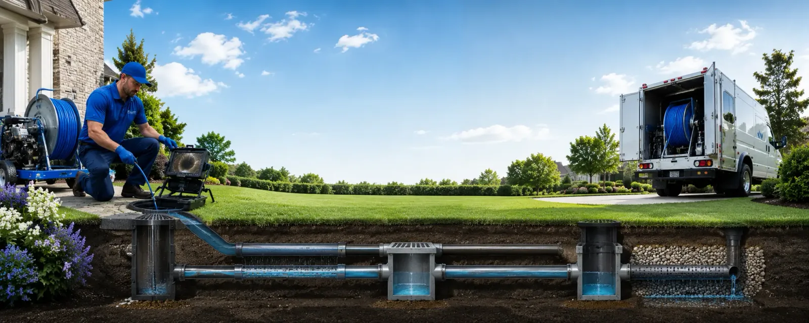 Outdoor drain cleaning information for Buckland, OH